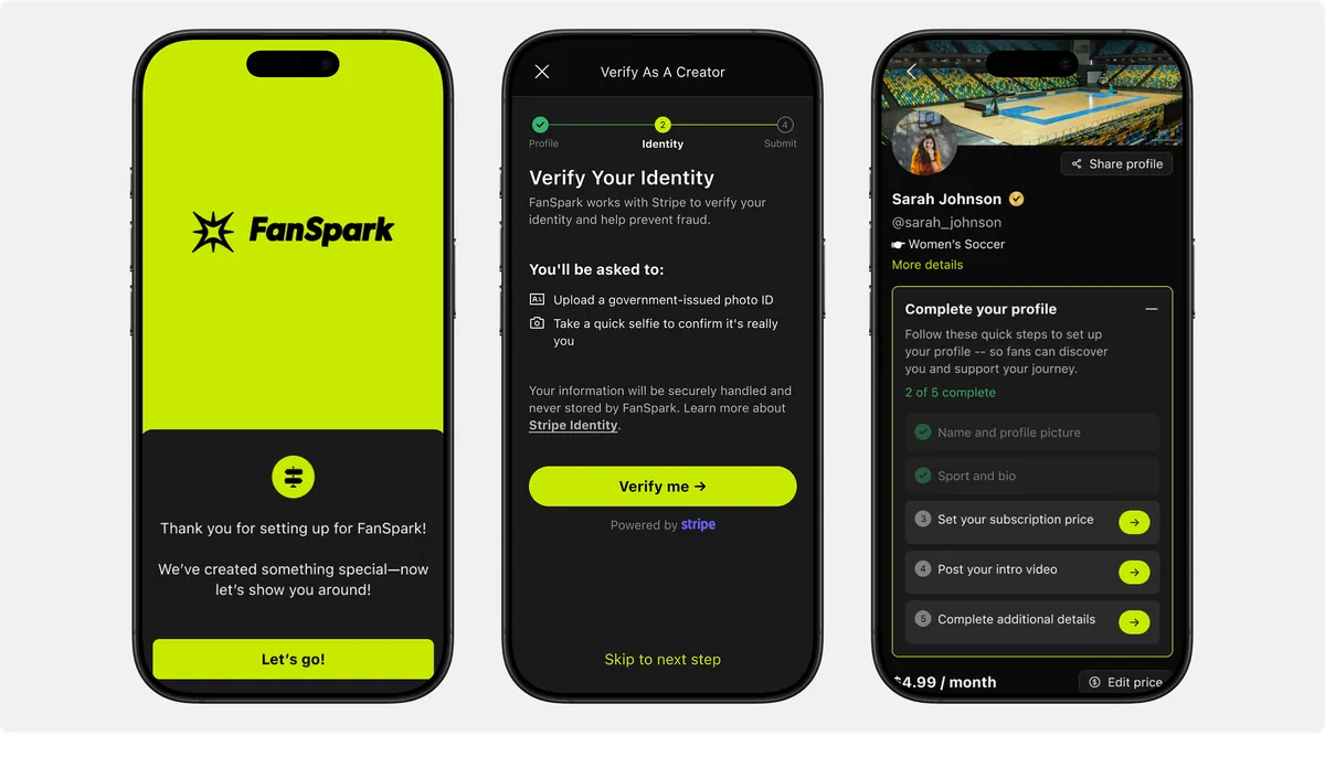 a mobile screen showing an onboarding step